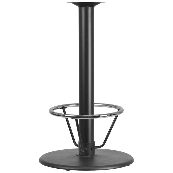24inch Round Restaurant Table Base with 4inch Dia. Bar Height Column and Foot Ring
