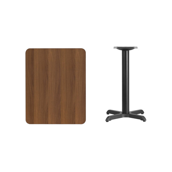 Mahogany |#| 24inch x 30inch Mahogany Laminate Table Top with 22inch x 22inch Table Height Base