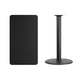 Black |#| 24inch x 42inch Rectangular Black Laminate Table Top with 24inch RD Bar Height Table Base