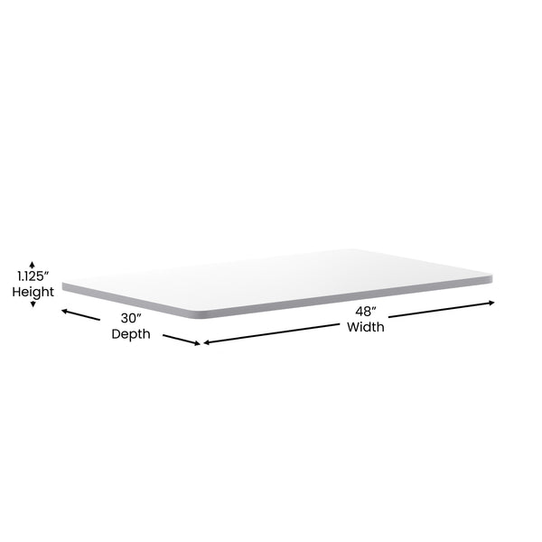 White/Gray |#| 30inch x 48inch Table Top with White or Gray Reversible Laminate Top