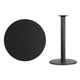 Black |#| 36inch Round Black Laminate Table Top with 24inch Round Bar Height Table Base