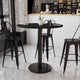 Black |#| 42inch Round Black Laminate Table Top with 24inch Round Bar Height Table Base