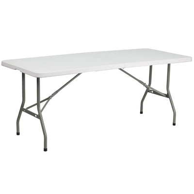 6-Foot Bi-Fold Plastic Folding Table - View 1