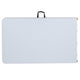 8-Foot Height Adjustable Bi-Fold Granite White Plastic Folding Table with Handle