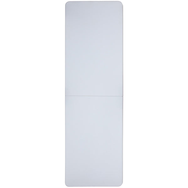 8-Foot Height Adjustable Bi-Fold Granite White Plastic Folding Table with Handle