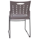 Gray |#| 881 lb. Capacity Gray Sled Base Stack Chair with Carry Handle & Air-Vent Back