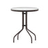Bellamy 23.75'' Round Tempered Glass Metal Table