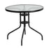 Bellamy 31.5'' Round Tempered Glass Metal Table