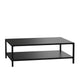 All-Weather Black Commercial Grade Indoor/Outdoor Metal 2 Tier Coffee Table