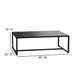 All-Weather Commercial Grade Indoor/Outdoor Steel Patio Coffee Table in Black