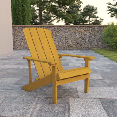 Charlestown Commercial All-Weather Poly Resin Wood Adirondack Chair