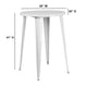 White |#| 30inch Round White Metal Indoor-Outdoor Bar Height Table - Industrial Table