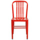 Red |#| Red Metal Indoor-Outdoor Chair - Kitchen Chair - Restaurant Seating