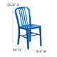 Blue |#| Blue Metal Indoor-Outdoor Chair - Kitchen Chair - Restaurant Seating