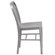 Silver |#| Silver Metal Indoor-Outdoor Chair - Kitchen Chair - Restaurant Seating