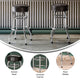 Dark Brown |#| Backless Double Ring Chrome Swivel Barstool with Dark Brown Vinyl Seat