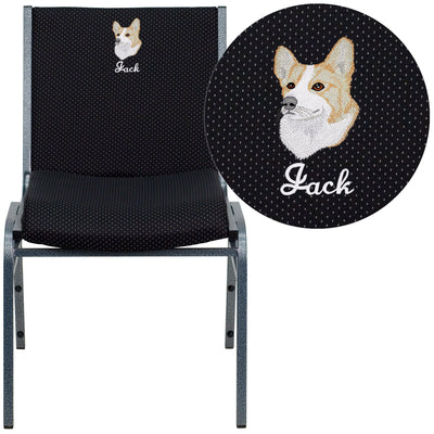 Embroidered HERCULES Series Heavy Duty Stack Chair - View 1