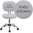 Embroidered Mid-Back Mesh Padded Swivel Task Office Chair with Chrome Base