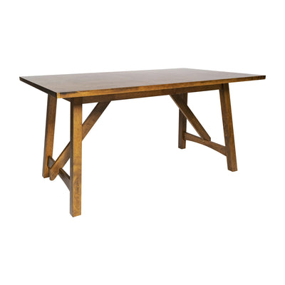 Everly Solid Wood Trestle Base Dining Table, Farmhouse Style Commercial Grade Table with Seating for 6 - View 1