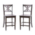 Gwendolyn Set of 2 Commercial Grade Solid Wood Modern Farmhouse Counter Height Barstool