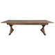 Antique Rustic |#| Solid Pine Farm Dining Table with X-Style Legs in Antique Rustic - 9' x 40inch