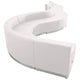 Melrose White |#| 9 PC White LeatherSoft Modular Reception Configuration w/Taut Back &Seat