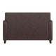 Brown |#| Brown LeatherSoft Loveseat w/ Clean Line Stitched Frame - Reception Seating