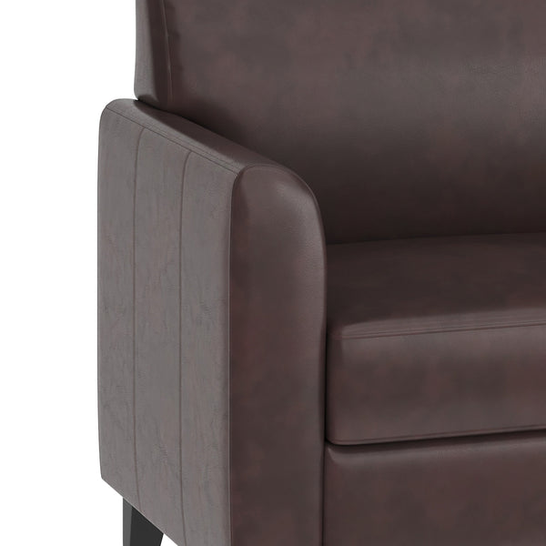 Brown |#| Brown LeatherSoft Loveseat w/ Clean Line Stitched Frame - Reception Seating
