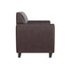 Brown |#| Brown LeatherSoft Loveseat w/ Clean Line Stitched Frame - Reception Seating