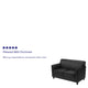Black |#| Black LeatherSoft Loveseat w/ Clean Line Stitched Frame - Reception Seating