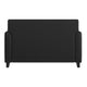Black |#| Black LeatherSoft Loveseat w/ Clean Line Stitched Frame - Reception Seating