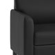 Black |#| Black LeatherSoft Loveseat w/ Clean Line Stitched Frame - Reception Seating