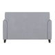 Gray |#| Gray LeatherSoft Loveseat with Clean Line Stitched Frame - Reception Seating