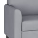 Gray |#| Gray LeatherSoft Loveseat with Clean Line Stitched Frame - Reception Seating