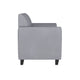Gray |#| Gray LeatherSoft Loveseat with Clean Line Stitched Frame - Reception Seating
