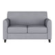 Gray |#| Gray LeatherSoft Loveseat with Clean Line Stitched Frame - Reception Seating