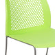 Green |#| Home and Office Green Sled Base Stack Chair with Air-Vent Back - Guest Chair