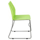 Green |#| Home and Office Green Sled Base Stack Chair with Air-Vent Back - Guest Chair