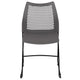 Gray |#| Home and Office Gray Sled Base Stack Chair with Air-Vent Back - Guest Chair