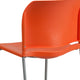 Orange |#| 880 lb. Capacity Orange Full Back Contoured Stack Chair with Sled Base