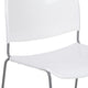 White Plastic/Silver Frame |#| White Ultra-Compact School Stack Chair - Office Guest Chair/Student Chair