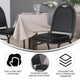 Black Vinyl/Silver Vein Frame |#| Commercial Dome Back Stacking Banquet Chair - Black Vinyl/Silver Vein Frame