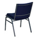 Navy Blue Patterned Fabric |#| Heavy Duty Navy Blue Dot Fabric Stack Chair - Reception Furniture