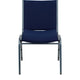 Navy Blue Patterned Fabric |#| Heavy Duty Navy Blue Dot Fabric Stack Chair - Reception Furniture