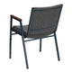 Gray Fabric |#| Heavy Duty Gray Fabric Stack Chair with Arms - Reception Furniture