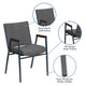 Gray Fabric |#| Heavy Duty Gray Fabric Stack Chair with Arms - Reception Furniture