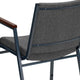 Gray Fabric |#| Heavy Duty Gray Fabric Stack Chair with Arms - Reception Furniture