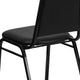 Black Vinyl/Black Frame |#| Trapezoidal Back Stacking Banquet Chair in Black Vinyl with 1.5inch Thick Seat