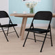 Black |#| Triple Braced & Double Hinged Black Metal Folding Chair - Commercial Chair