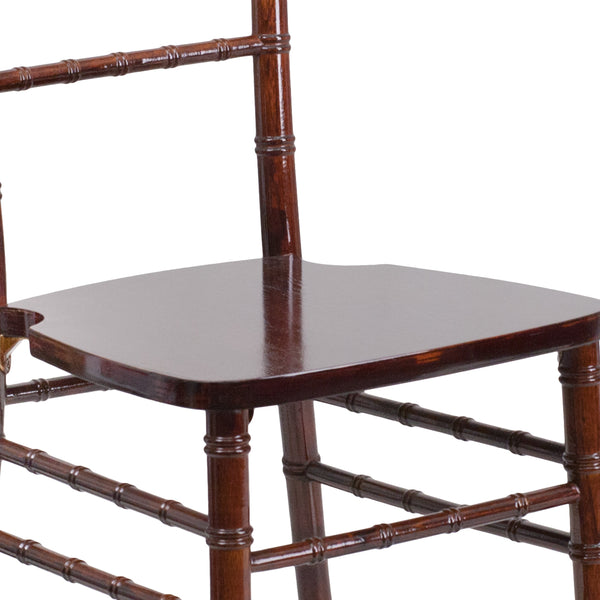 Fruitwood |#| 1100lb. Capacity Fruitwood Stackable Chiavari Event Chair